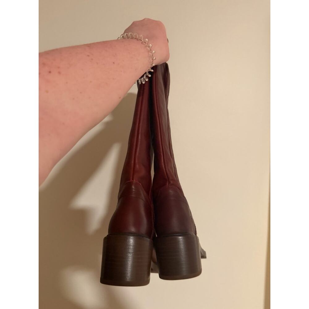 FRYE Kate Pull-On Boots, Merlot, Size 9, NWOT, 1 flaw - Picture 7 of 8